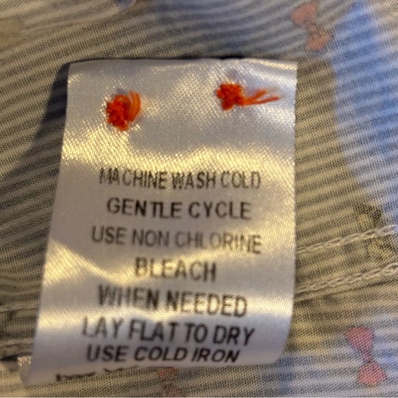 Luchiano Visconti Casual Shirt Mens Navy Striped w/ Bowtie Print Size S - Picture 8 of 10